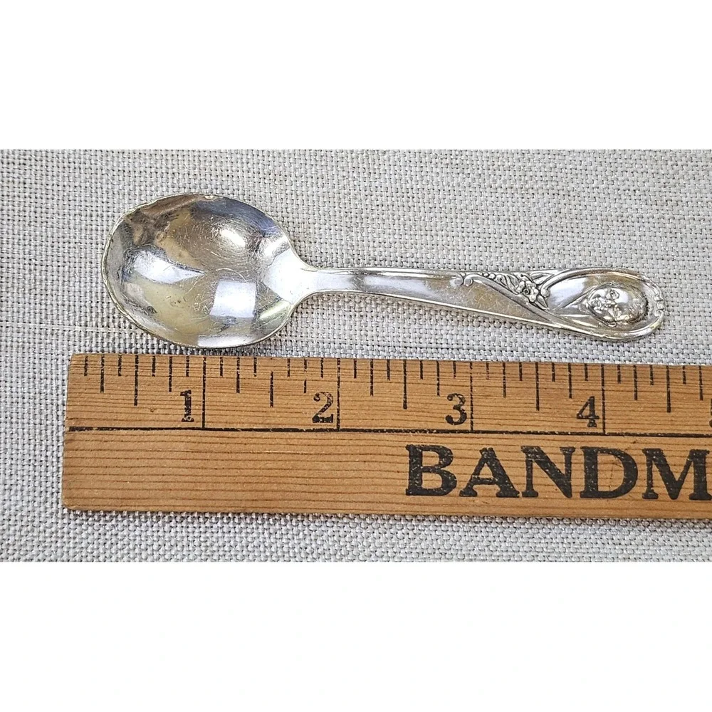 Gerber Rogers Bros Winthrop Silver Plate Baby Spoon Set 4pc Vintage Flatware